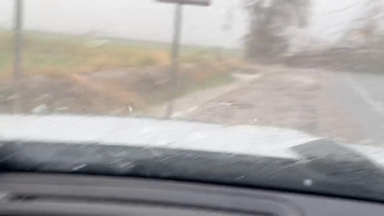 Video thumbnail for US: Powerful Storm Knocks Down Trees, Topples 34 Rail Cars in Lynndyl, Utah.