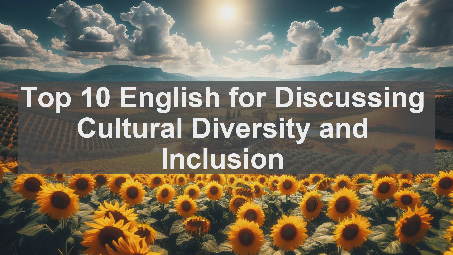 'Video thumbnail for Top 10 English for Discussing Cultural Diversity and Inclusion'