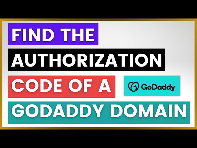 Video thumbnail for How To Find The Authorization Code Of A GoDaddy Domain? [in 2025]
