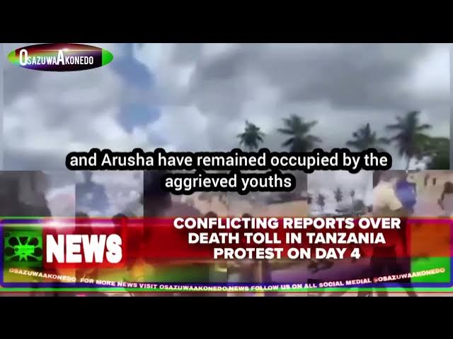 Video thumbnail for Conflicting Reports Over Death Toll In Tanzania Protest On Day 4