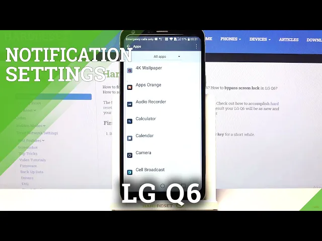 Video thumbnail for Notifications Managing on LG Q6 - Turn On or Disable Notification from App