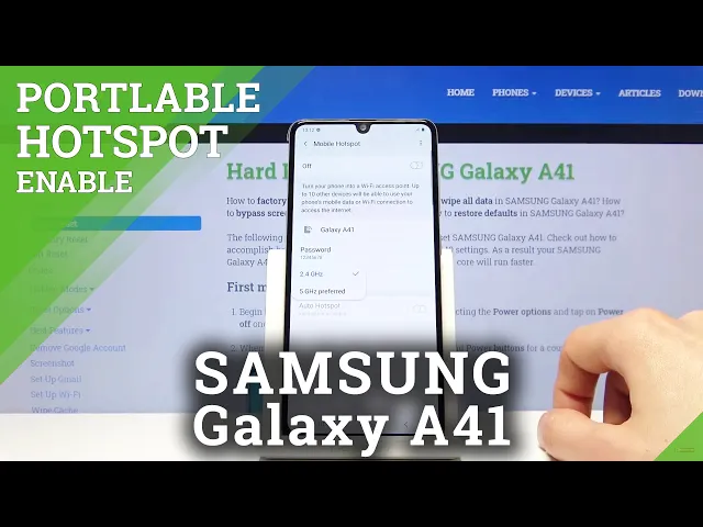 Video thumbnail for How to Create Portable Hotspot in SAMSUNG Galaxy A41 – Find Hotspot Settings