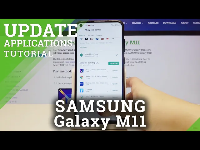 Video thumbnail for How to Download Newest App Version in Samsung Galaxy M11 - Update Apps