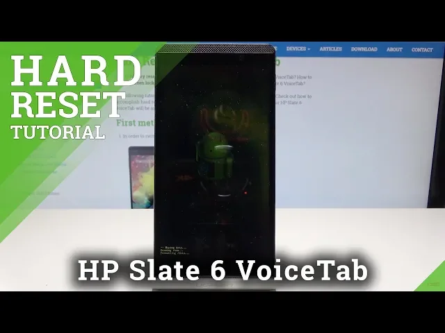 Video thumbnail for Hard Reset HP Slate 6 VoiceTab - Bypass Screen Lock / Wipe Data
