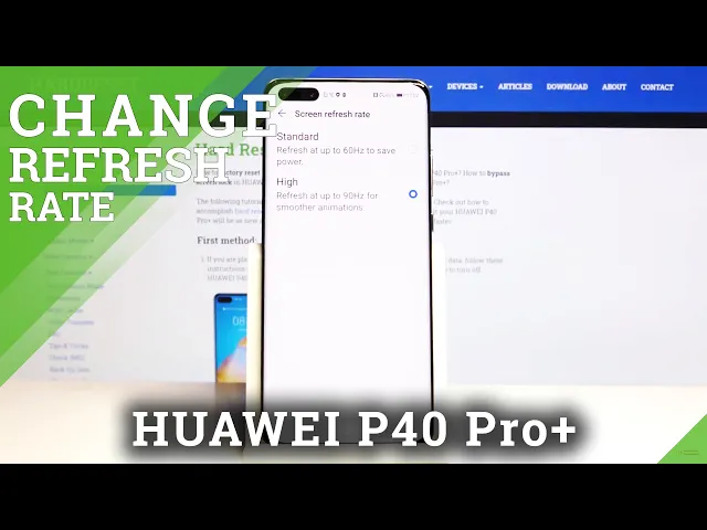 Video thumbnail for How to Change Screen Refresh Rate on Huawei P40 Pro+ - Change Display Refresh Rate