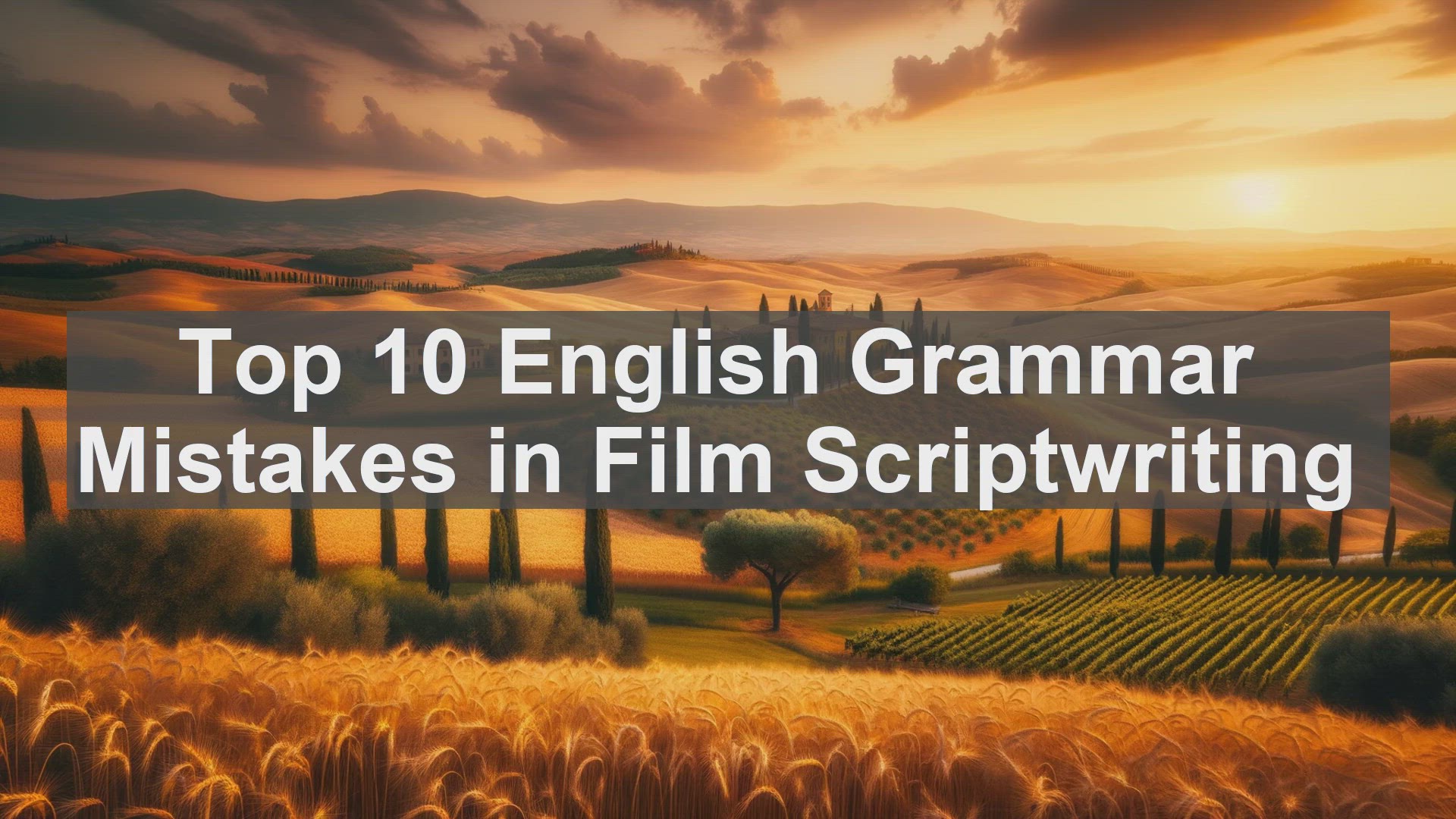'Video thumbnail for Top 10 English Grammar Mistakes in Film Scriptwriting'