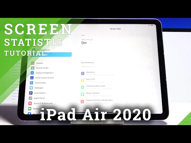 Video thumbnail for How to Locate Total Screen Time in APPLE iPad Air 2020 – Display Settings