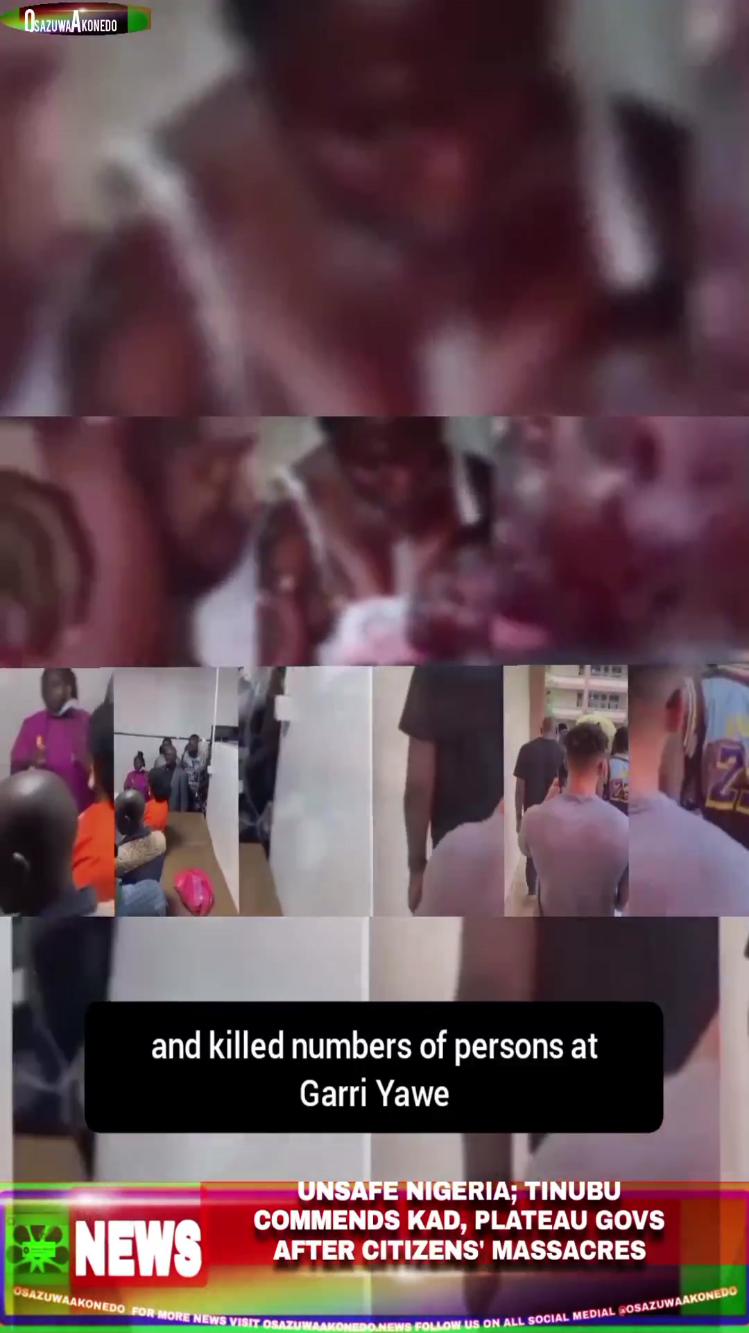 Video thumbnail for Unsafe Nigeria; Tinubu Commends Kad, Plateau Govs After Citizens’ Massacres