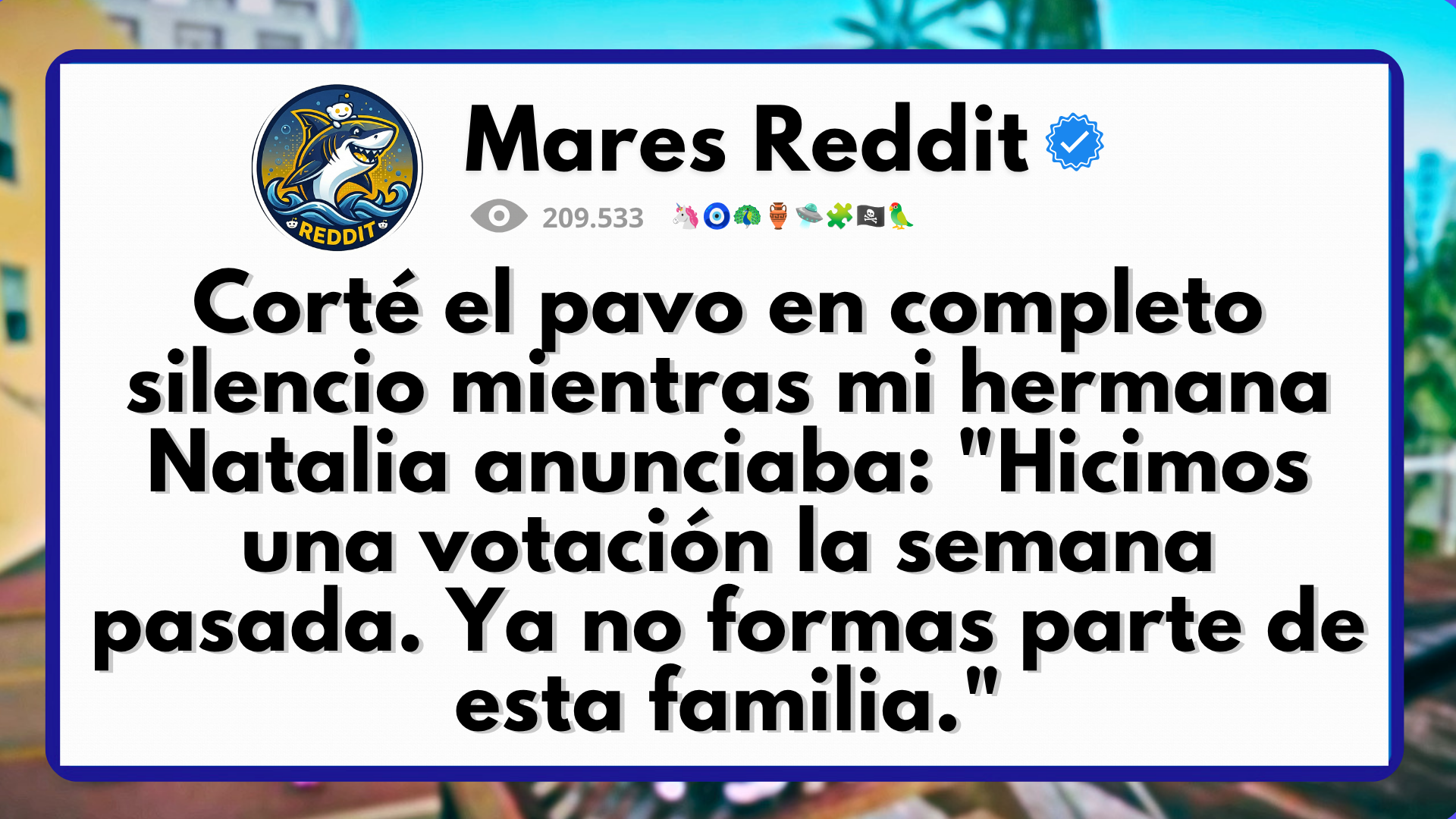 Video thumbnail for Corté el pavo en completo silencio cuando mi hermana Natalia golpeó su copa de vino contra la mesa y anunció, con la sonrisa de quien lleva semanas esperando este momento: