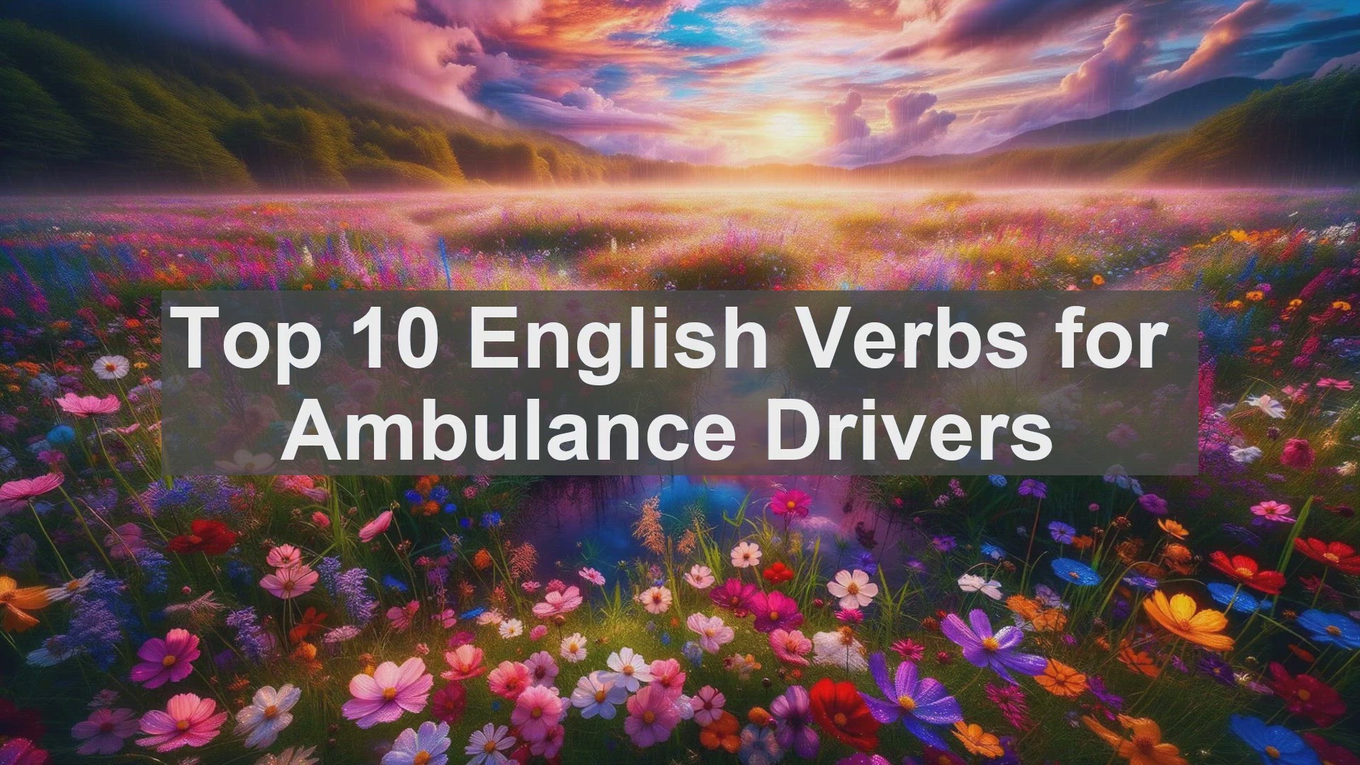 'Video thumbnail for Top 10 English Verbs for Ambulance Drivers'