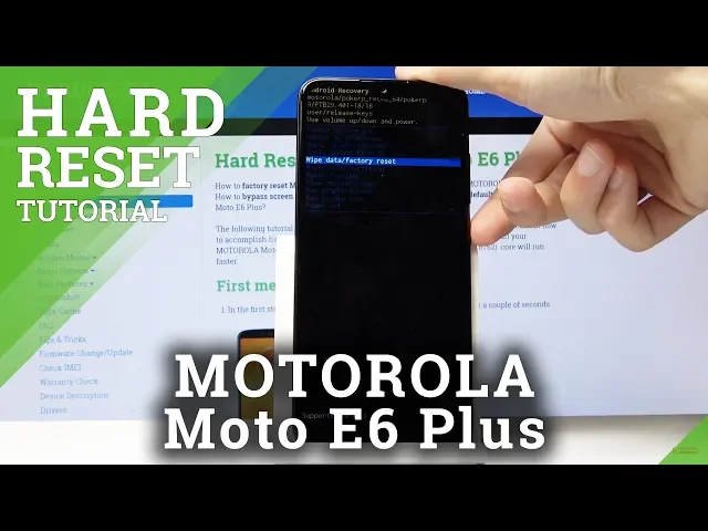 Video thumbnail for HARD RESET MOTOROLA Moto E6 Plus - Bypass Pattern Lock