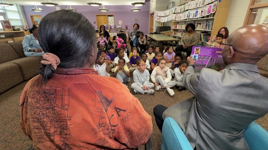 Video thumbnail for Waltersville Elementary School celebrate National Get Caught Reading Month