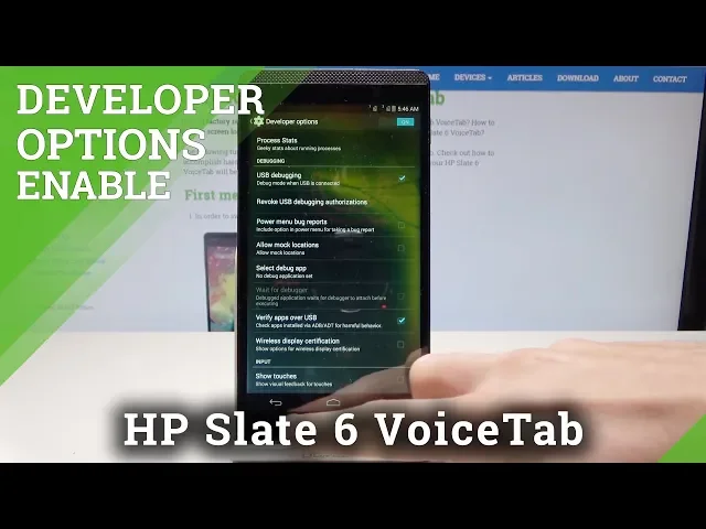 Video thumbnail for How to Enable Developer Options in HP Slate 6 VoiceTab - Allow OEM Unlock