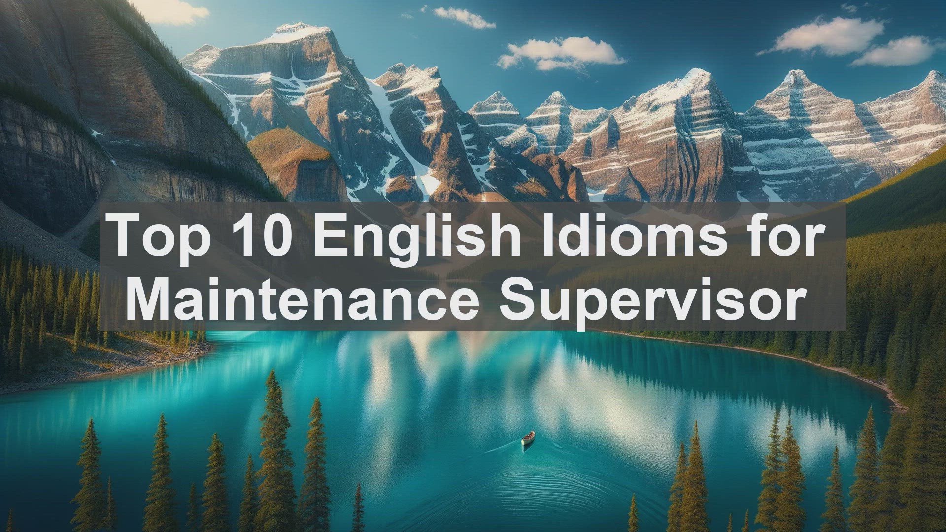 'Video thumbnail for Top 10 English Idioms for Maintenance Supervisor'