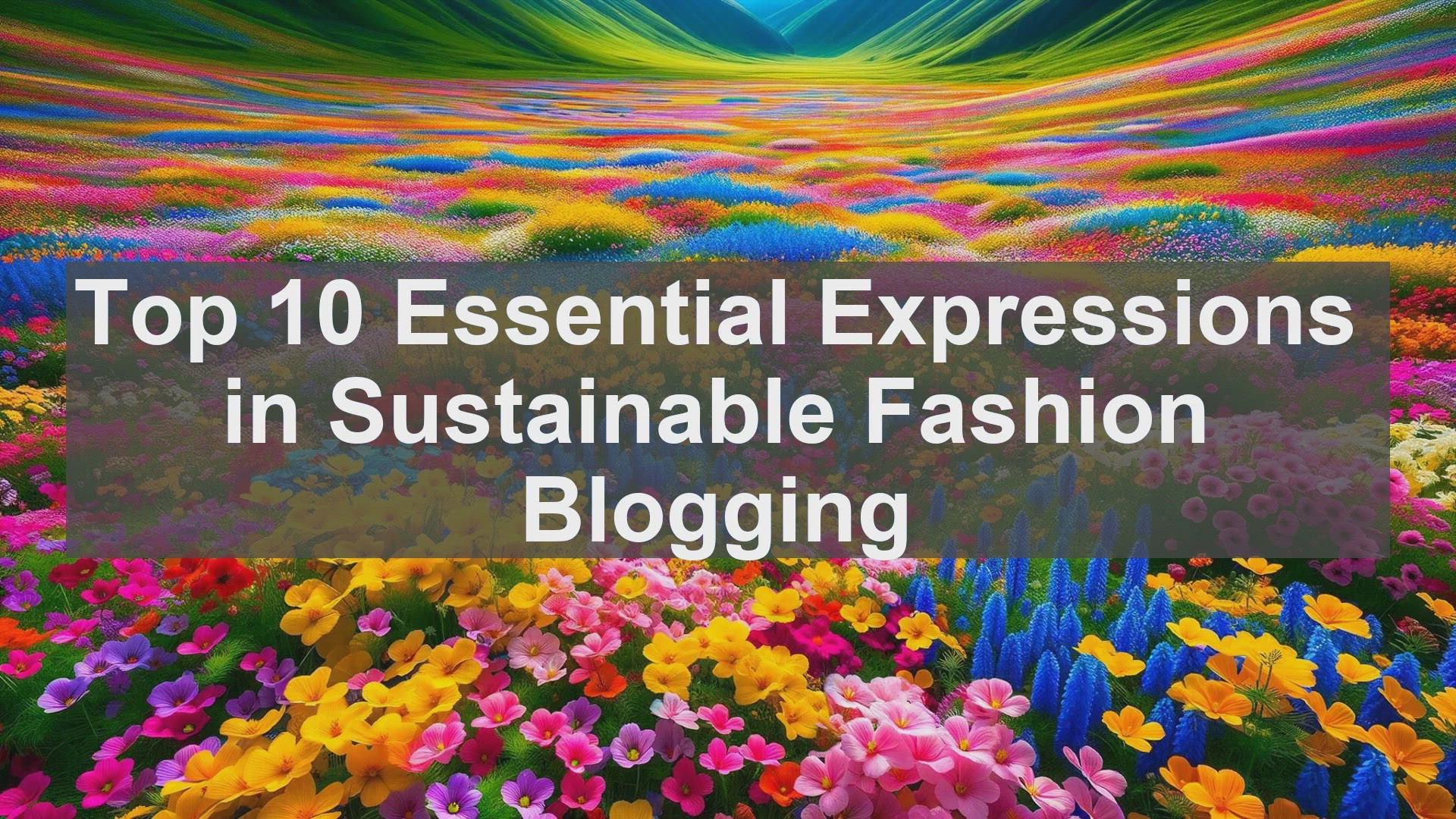 'Video thumbnail for Top 10 Essential Expressions in Sustainable Fashion Blogging'