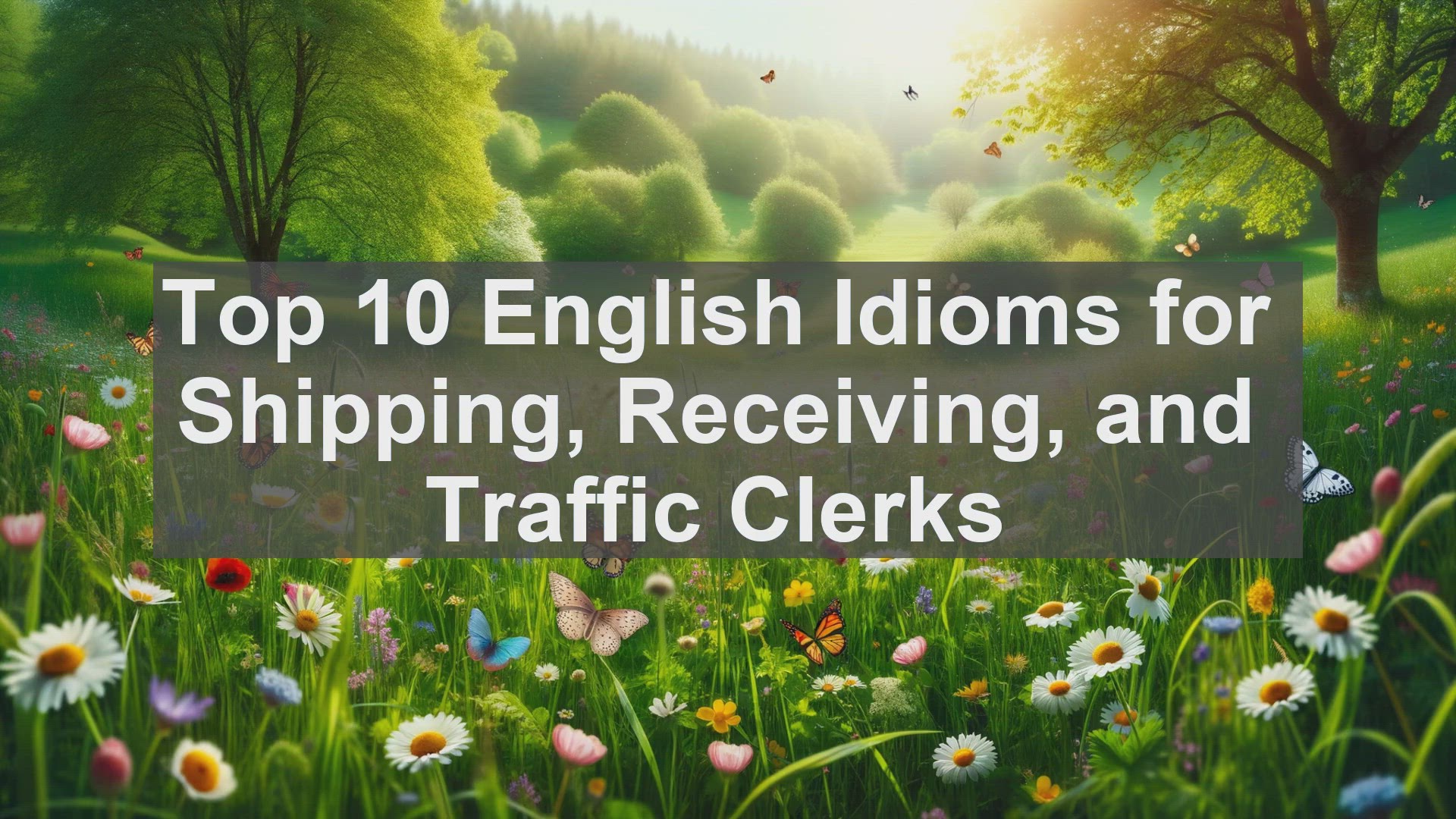 'Video thumbnail for Top 10 English Idioms for Shipping Receiving and Traffic Clerks'