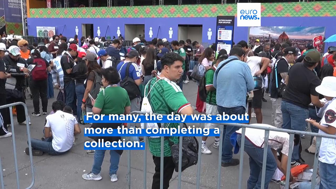 Video thumbnail for World Cup 2026 sticker swap draws thousands for Guinness World Record attempt