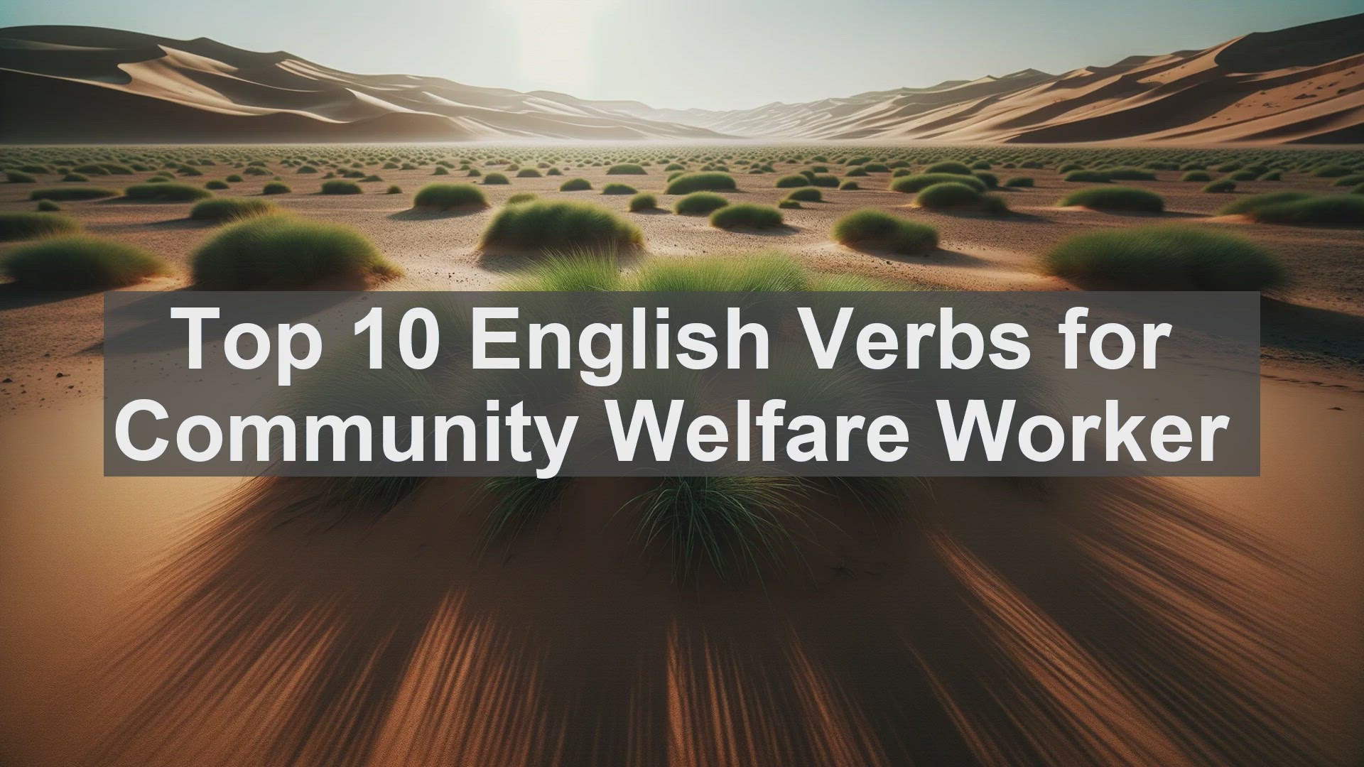 'Video thumbnail for Top 10 English Verbs for Community Welfare Worker'
