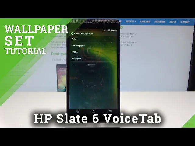 Video thumbnail for How to Change Wallpaper on HP Slate 6 VoiceTab - Set Home & Lock Screen