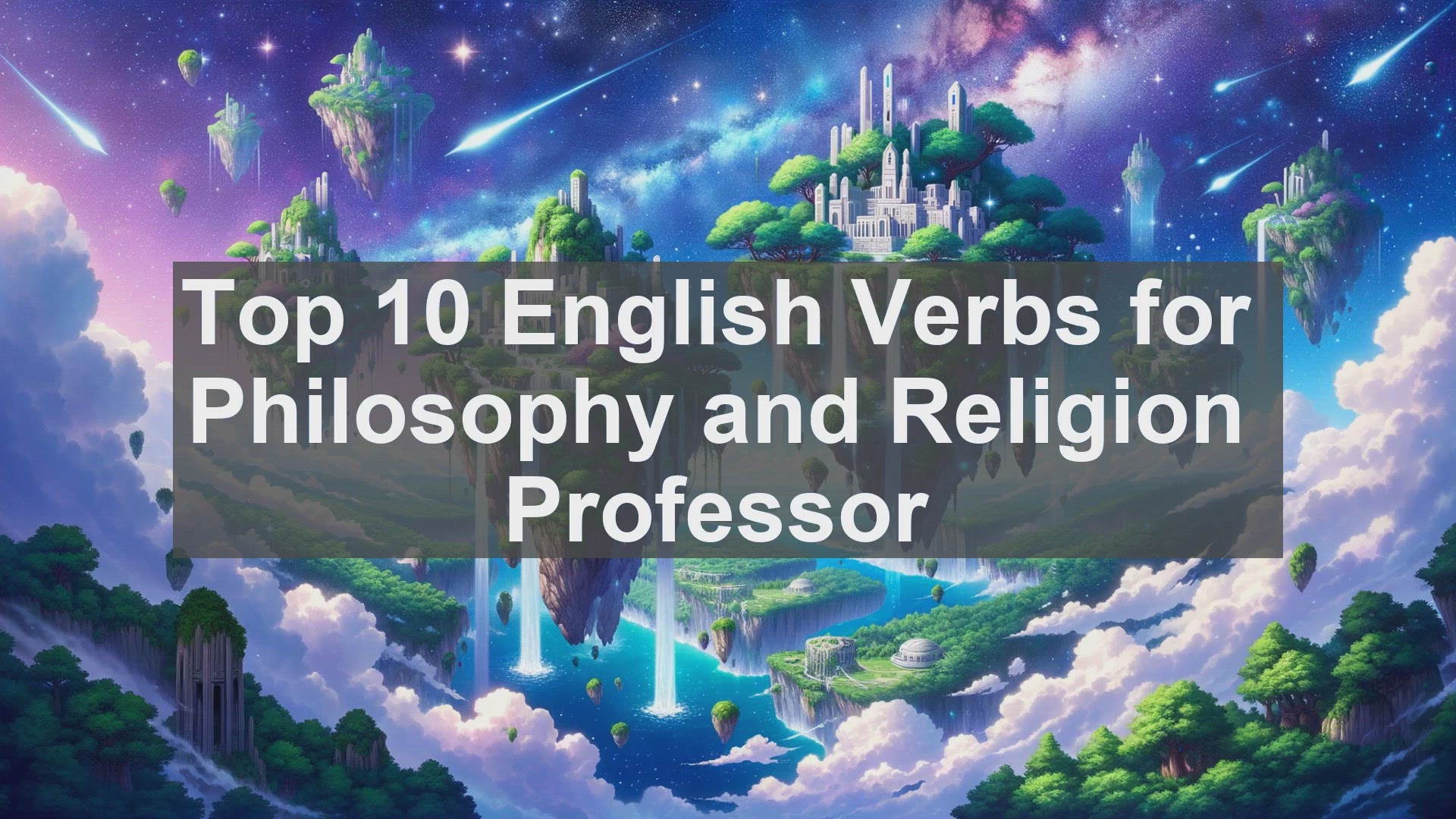 'Video thumbnail for Top 10 English Verbs for Philosophy and Religion Professor'