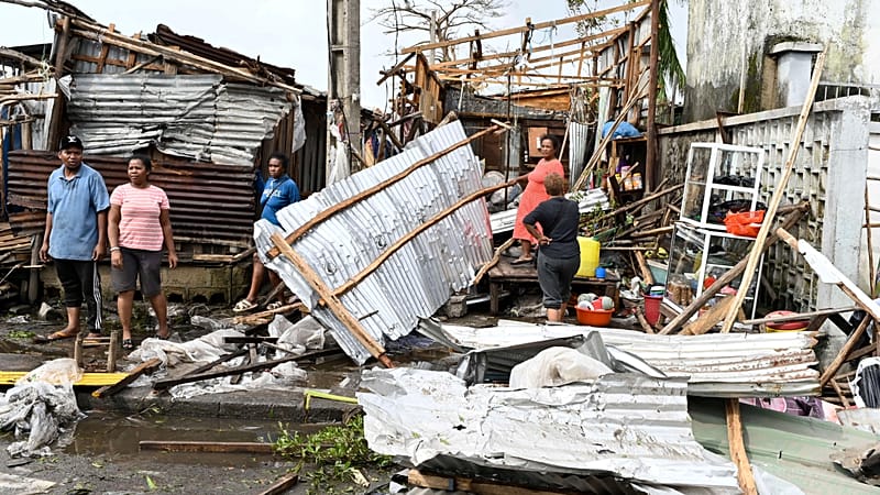 Video thumbnail for Madagascan President Randrianirina visits city devastated by Cyclone Gezani