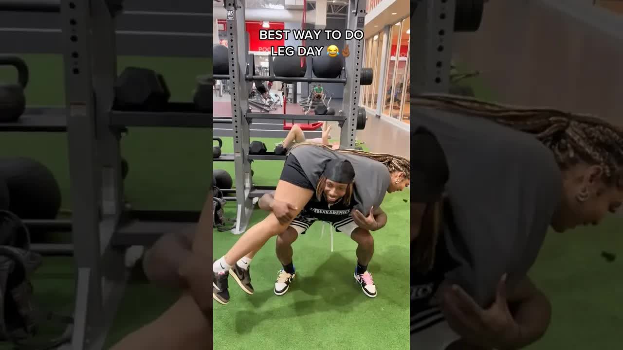 Video thumbnail for Creative Leg Day Workout: Couple's Gym Fun