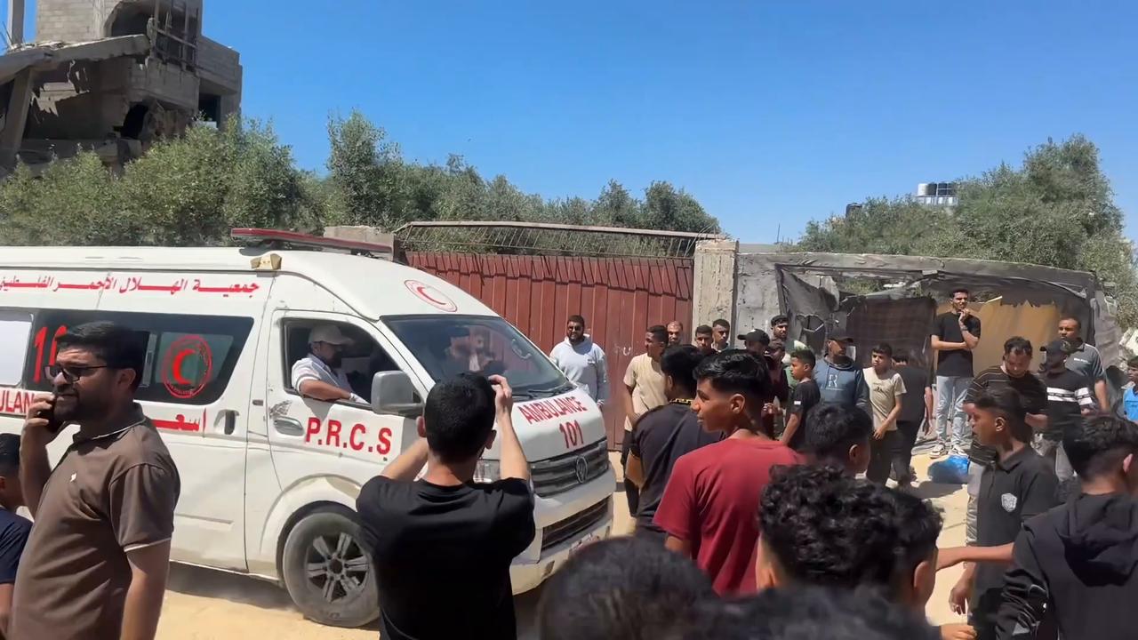 Video thumbnail for Four injured in Israeli UAV attack on home in Bureij refugee camp.