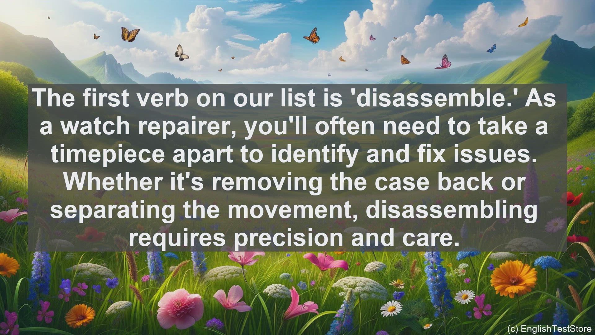 'Video thumbnail for Top 10 English Verbs for Watch Repairers'