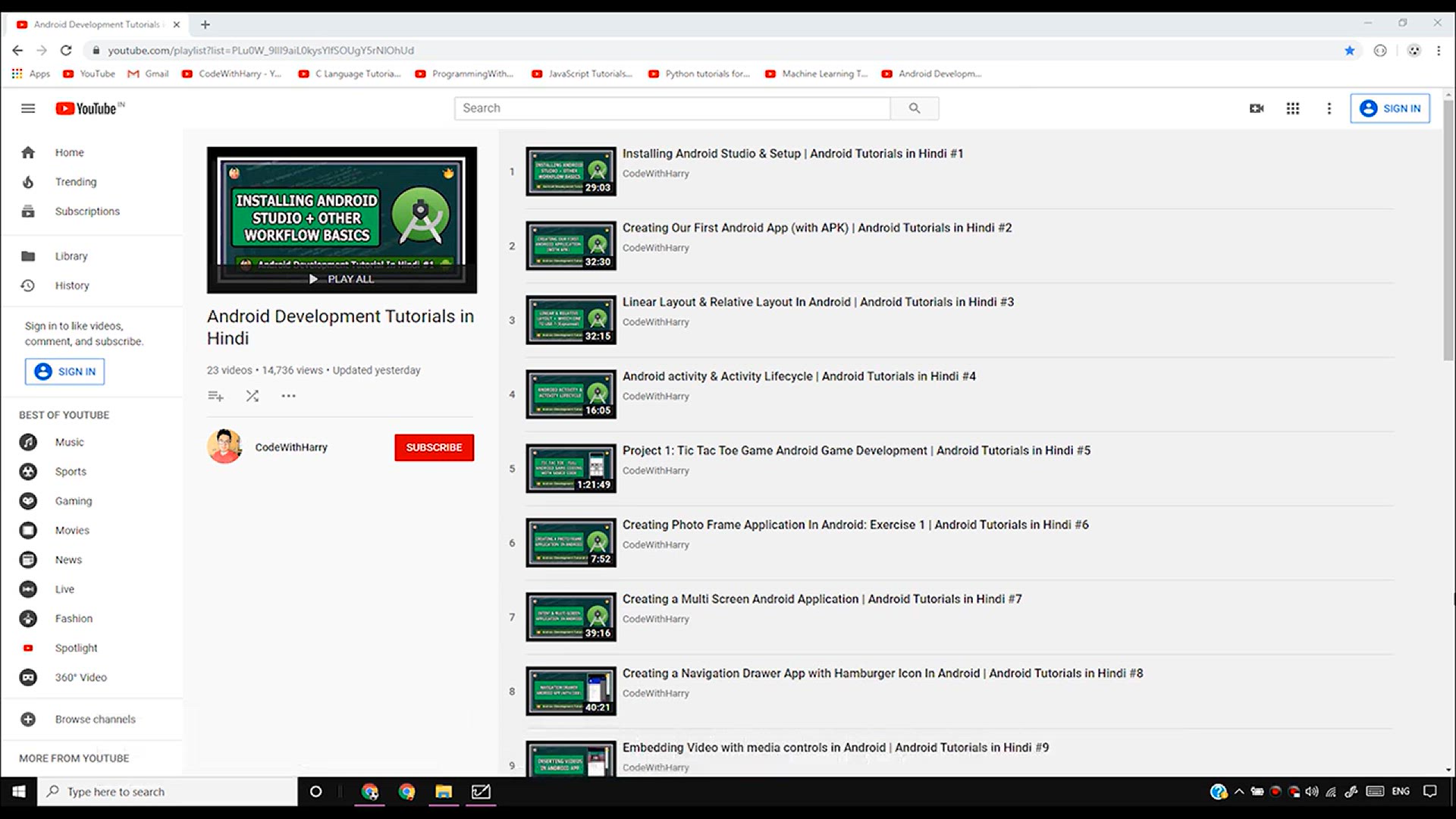 'Video thumbnail for Using a Database in Android _ Android Tutorials in Hindi #24'