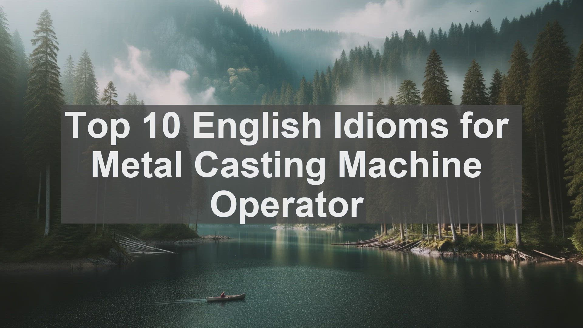 'Video thumbnail for Top 10 English Idioms for Metal Casting Machine Operator'