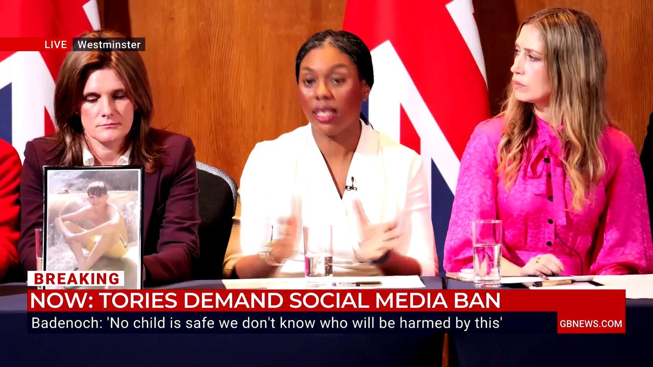 Video thumbnail for WATCH: Kemi Badenoch tells GB News that child social media ban must be a 'cross-party effort'