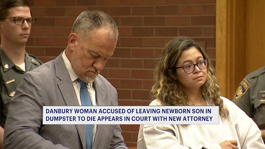 Video thumbnail for Danbury woman accused of leaving her newborn son in a dumpster to die appears in court with new attorney