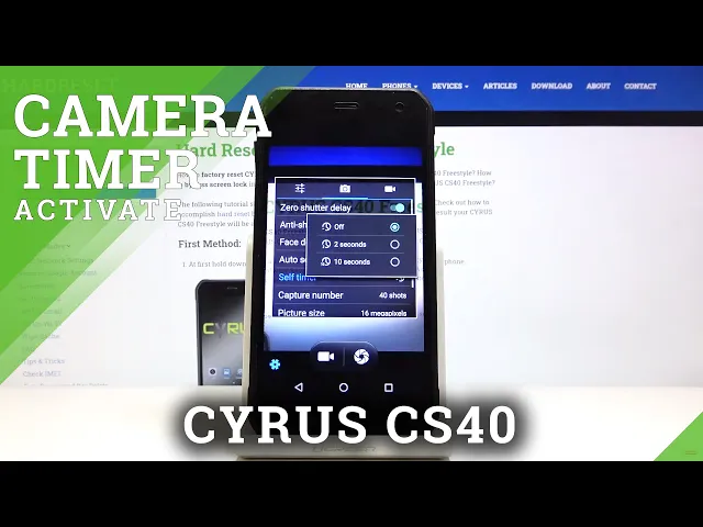 Video thumbnail for How to Turn on Camera Timer in CYRUS CS40 – Delay Taking Photo
