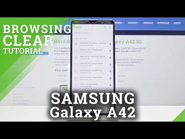 Video thumbnail for How to Reset Browsing History in Samsung Galaxy A42 - Clear Browser Data