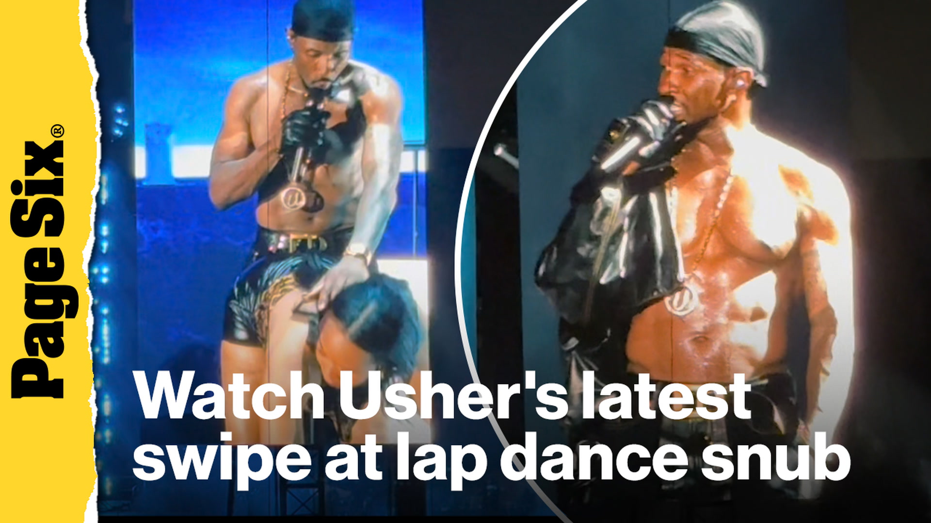 Video thumbnail for Watch Usher take a new swipe at fan who brutally snubbed his on-stage lap dance
