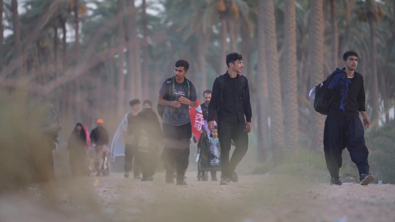 Video thumbnail for Iraq: Pilgrims in Iraq walk through Najaf en route to Karbala for Arbaeen ceremonies.