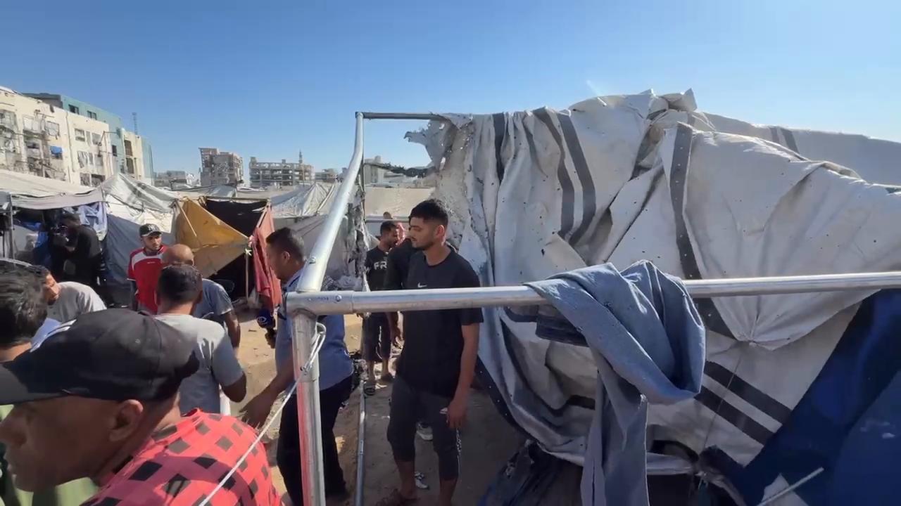 Video thumbnail for Gaza Strike Hits Displaced Camp 8.