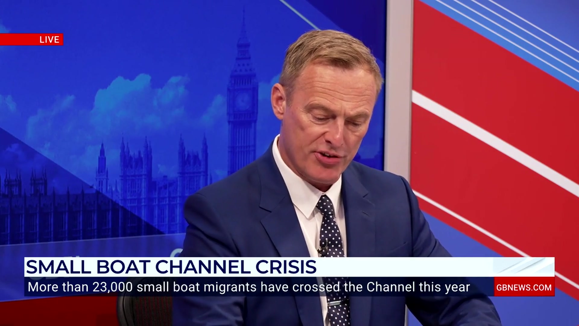'Video thumbnail for Britons are 'not being given a voice' on the migration crisis, Bates tell GB News'