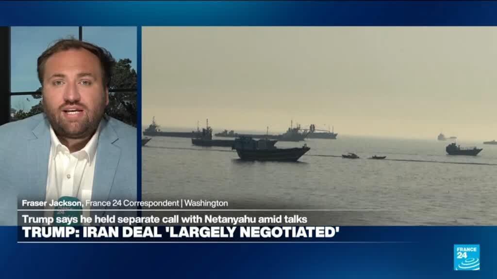 Video thumbnail for War in the Middle East: Trump says Iran deal 'largely negociated'