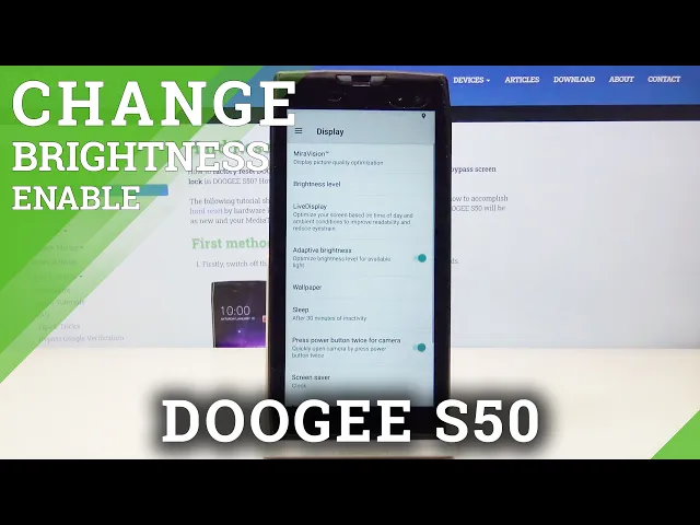 Video thumbnail for How to Activate Automatic Brightness in Doogee S50 - Turn On Adaptive Display