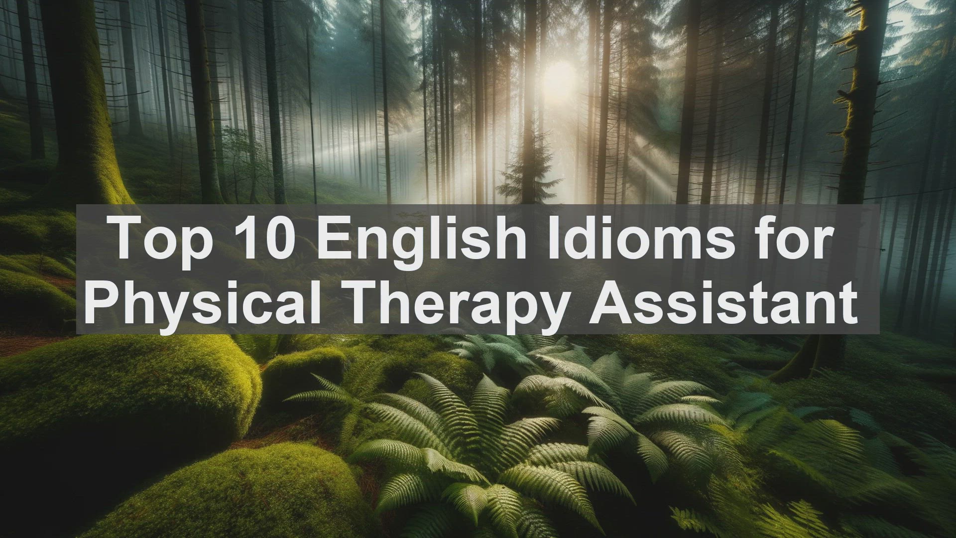 'Video thumbnail for Top 10 English Idioms for Physical Therapy Assistant'