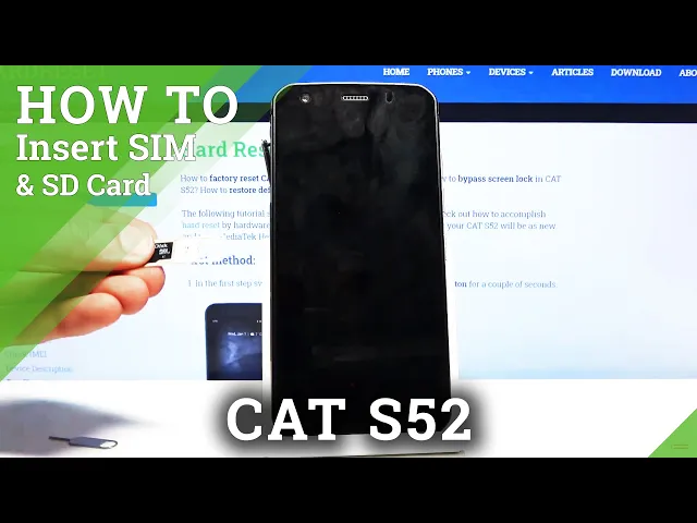 Video thumbnail for How to Insert Nano SIM & SD Card in CAT S52 – SIM & SD Installation