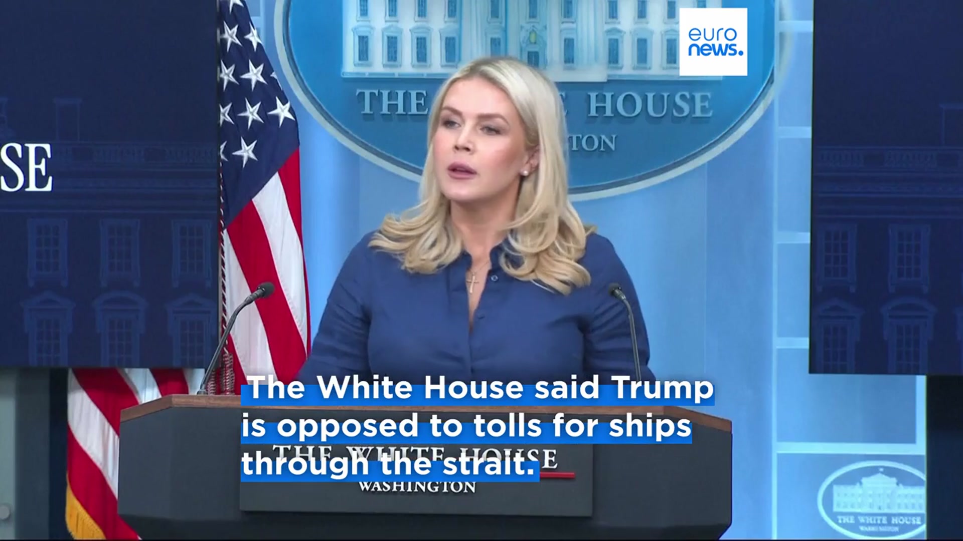 Video thumbnail for Reports of Iran closing Strait of Hormuz 'completely unacceptable,' White House says