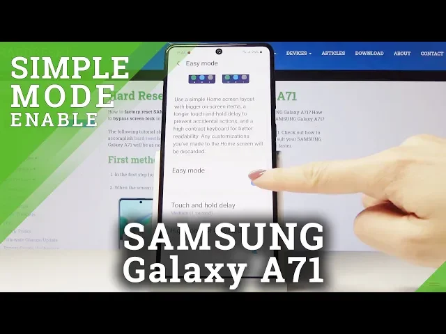 Video thumbnail for Easy Mode in SAMSUNG Galaxy A71 – Change Icon Size