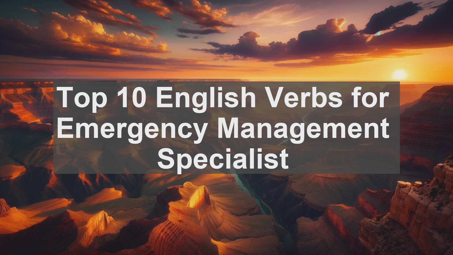 'Video thumbnail for Top 10 English Verbs for Emergency Management Specialist'
