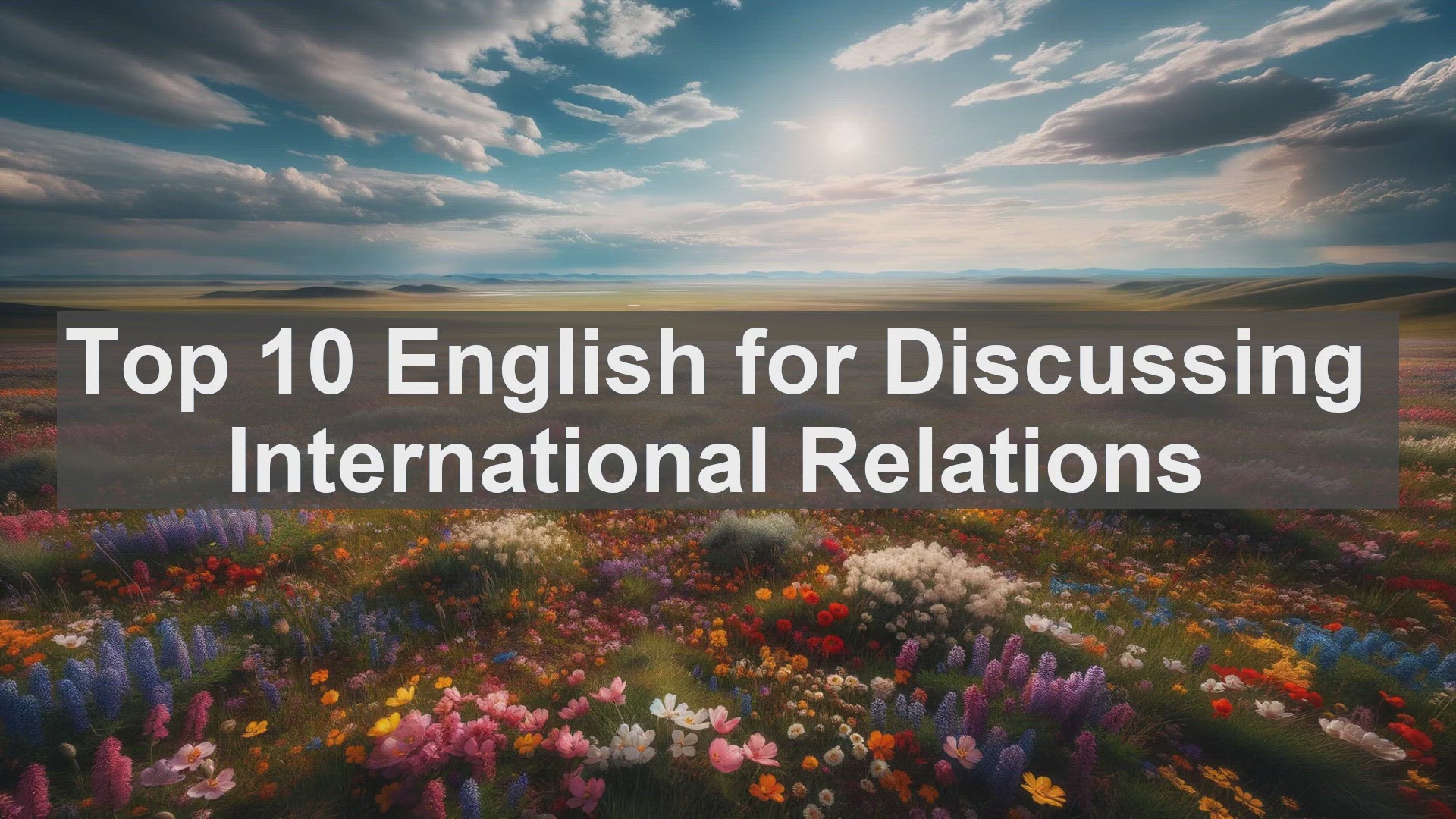 'Video thumbnail for Top 10 English for Discussing International Relations'