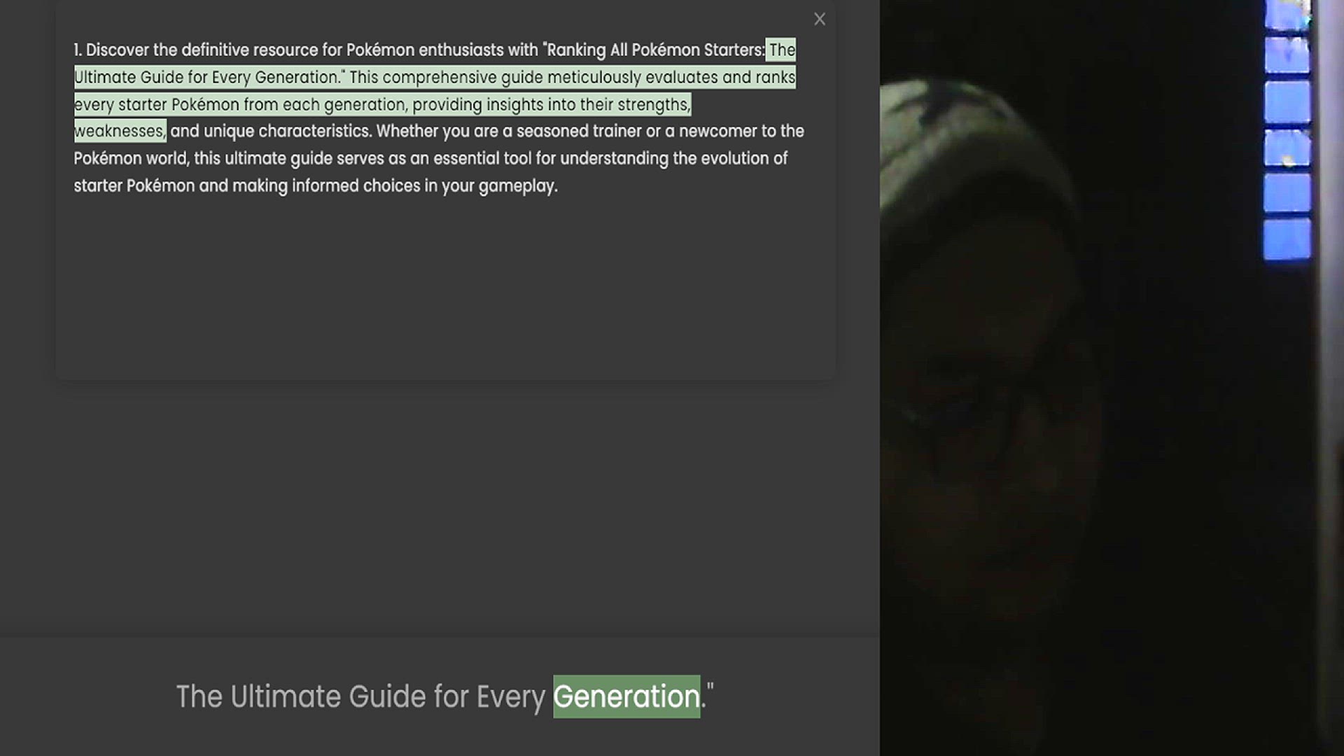 Video thumbnail for 1. Discover the definitive resource for Pokémon enthusiasts with Ranking All Pokémon Starters The Ultimate Guide for Every Generation. This comprehensive guide meticulously evaluates and ranks every starter Pokémon from each generation, p