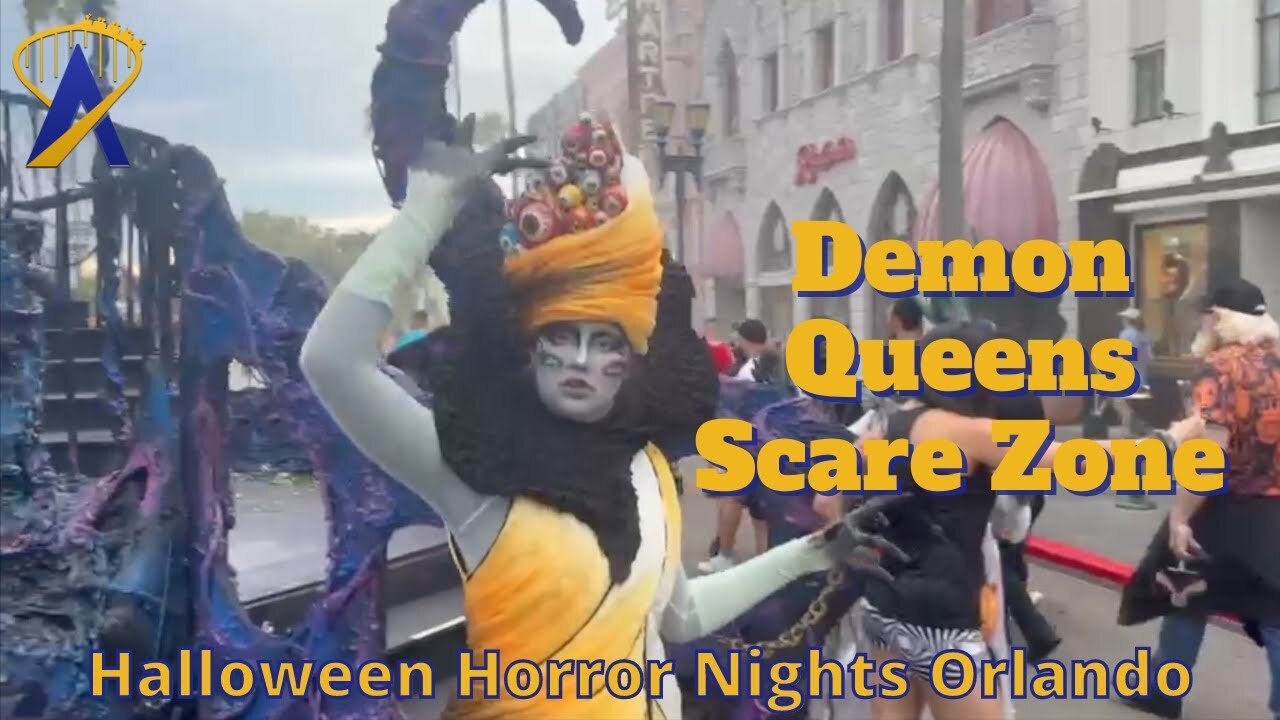 Video thumbnail for Demon Queens Scare Zone at Halloween Horror Nights Orlando 2024