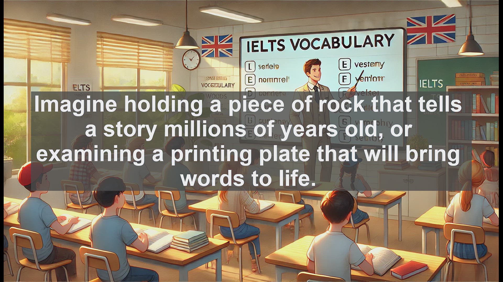 'Video thumbnail for 2000 Must Know IELTS 9.0 Vocabulary - Lithotype: From Ancient Rocks to Modern Printing'