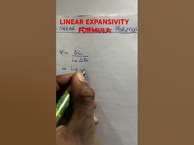 'Video thumbnail for Linear Expansivity Formula'